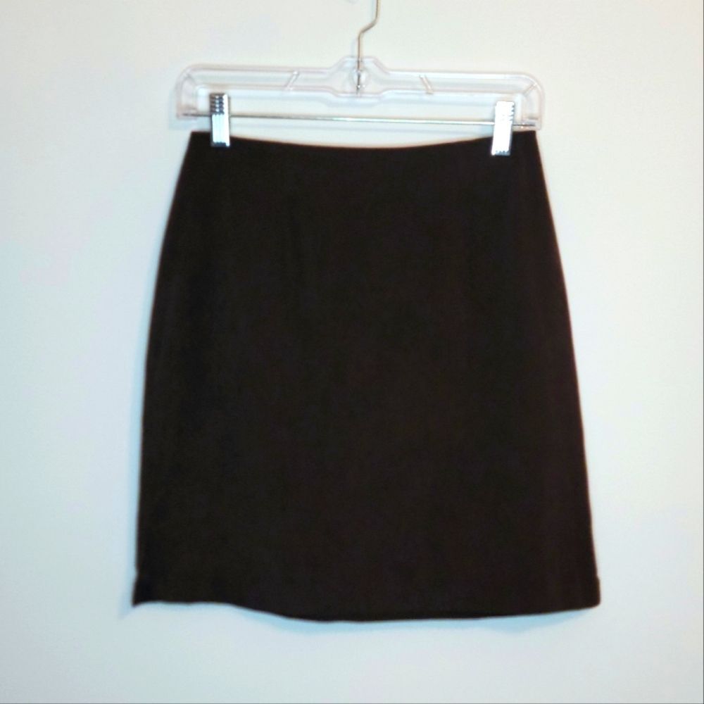 Ship 'n Shore Faux Suede Brown Skirt Size 6